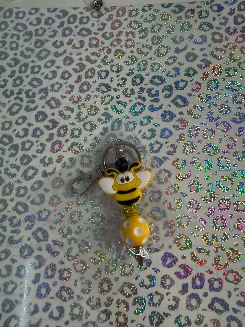 Yellow Bee Keychain Charm for Kids Accessories